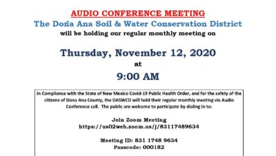 11 DASWCD Regular Meeting Notice 11-12-20